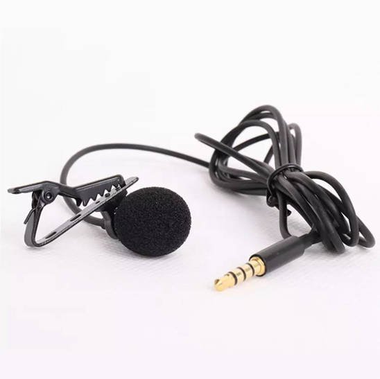Mikrofon Krawatowy minijack 3,5mm Kabel 1,5m (JH-043) czarny