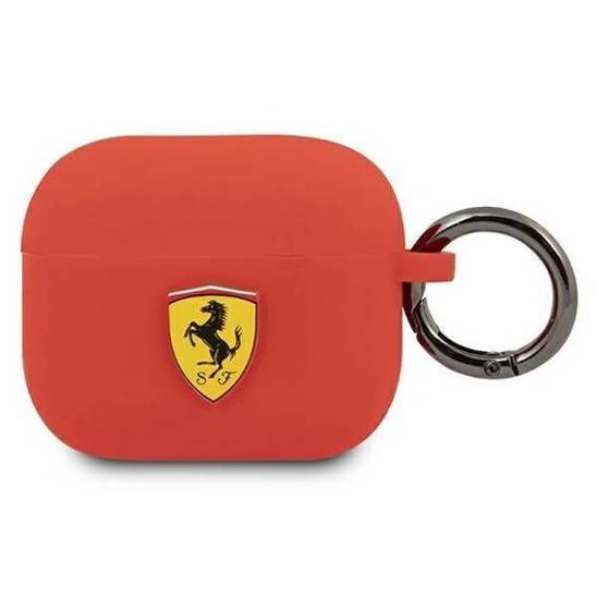 Oryginalne Etui APPLE AIRPODS 3 Ferrari Cover Silicone (FEA3SILRE) czerwone