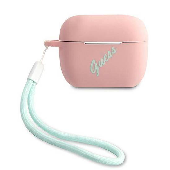 Oryginalne Etui APPLE AIRPODS PRO Guess Silicone Vintage (GUACAPLSVSPG) różowe