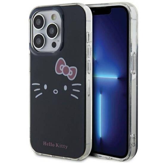 Oryginalne Etui APPLE IPHONE 15 PRO MAX Hello Kitty Hardcase IML Kitty Face (HKHCP15XHKHLK) czarne