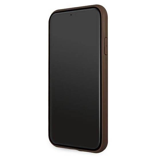 Oryginalne Etui IPHONE 11 Guess Hardcase 4G Big Metal Logo (GUHCN614GMGBR) brązowe