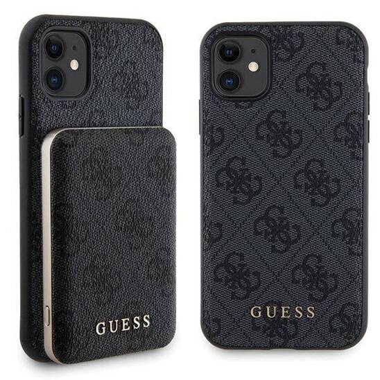 Oryginalne Etui IPHONE 11 Guess Hardcase + Powerbank MagSafe 4G Metal Logo 5000mAh (GUBPM5N614GEMGK) czarne