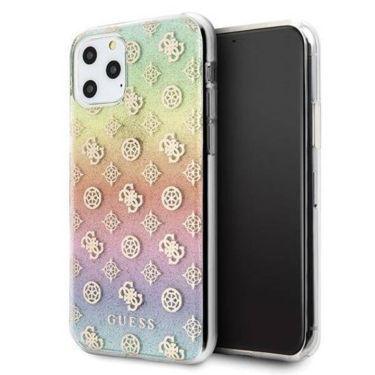 Oryginalne Etui IPHONE 11 PRO Guess Multicolor Hard Case Iridescent 4G Peony (GUHCN58PEOML) wielokolorowe