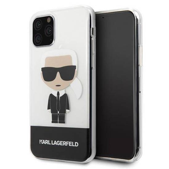 Oryginalne Etui IPHONE 11 PRO Karl Lagerfeld Ikonik Karl (KLHCN58TPUTRIC) transparentne