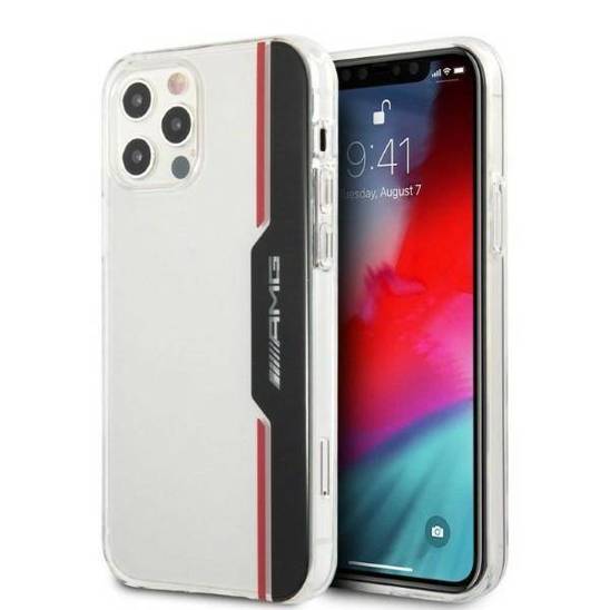 Oryginalne Etui IPHONE 12 / 12 PRO AMG Hardcase Electroplate Vertical (AMHCP12MTVLBR) białe