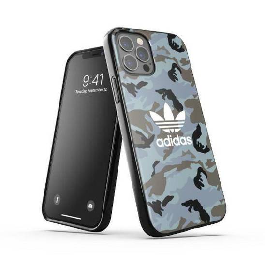 Oryginalne Etui IPHONE 12 / 12 PRO Adidas OR Snap Case Camo niebieskie