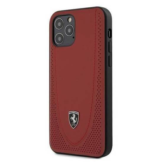 Oryginalne Etui IPHONE 12 / 12 PRO Ferrari Hardcase Off Track Perforated (FEOGOHCP12MRE) czerwone