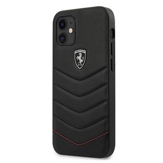 Oryginalne Etui IPHONE 12 MINI Ferrari Hardcase Off Track Quilted (FEHQUHCP12SBK) czarne