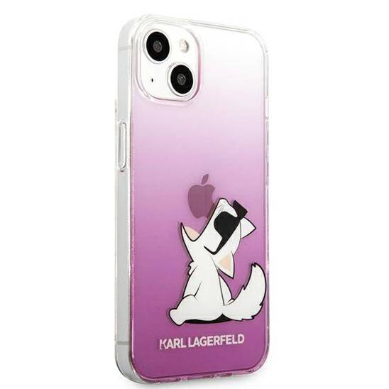 Oryginalne Etui IPHONE 13 Karl Lagerfeld Hardcase Choupette Fun (KLHCP13MCFNRCPI) różowe