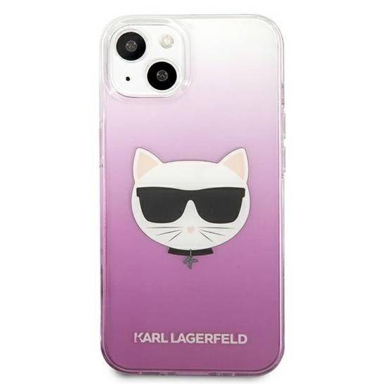 Oryginalne Etui IPHONE 13 Karl Lagerfeld Hardcase Choupette Head (KLHCP13MCTRP) różowe