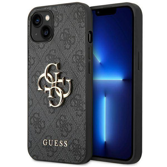 Oryginalne Etui IPHONE 14 Guess Hardcase 4G Big Metal Logo szare