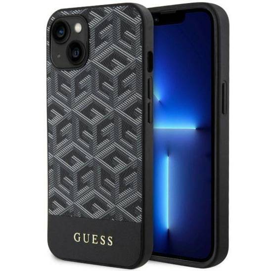 Oryginalne Etui IPHONE 14 Guess Hardcase GCube Stripes MagSafe (GUHMP14SHGCFSEK) czarne