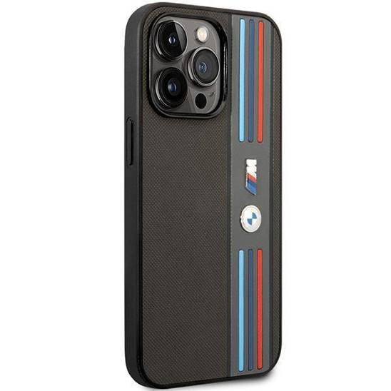 Oryginalne Etui IPHONE 14 PRO MAX BMW Tricolor M Collection (BMHCP14X22PPMA) szare