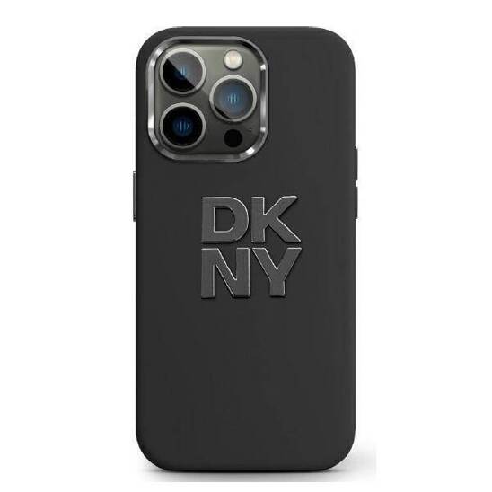 Oryginalne Etui IPHONE 16 DKNY Hardcase Liquid Silicone Metal Logo (DKHCP16SSMCBSK)