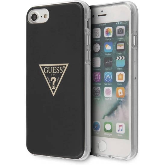 Oryginalne Etui IPHONE SE 2022 / SE 2020 / 7 / 8 Guess Hardcase Metallic Collection GUHCI8PCUMPTBK czarne