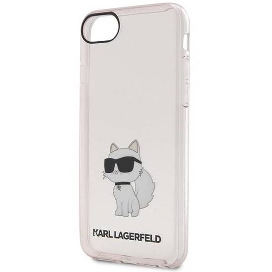 Oryginalne Etui IPHONE SE 2022 / SE 2020 / 7 / 8 Karl Lagerfeld Hardcase Ikonik Choupette (KLHCI8HNCHTCP) różowe