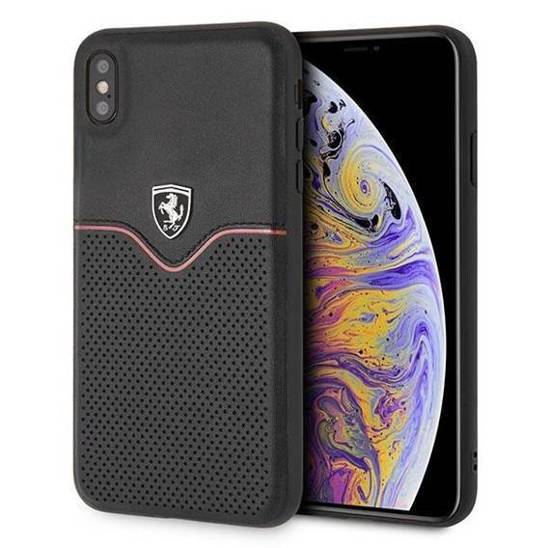 Oryginalne Etui IPHONE XS MAX Ferrari Hardcase Off Track Victory (FEOVEHCI65BK) czarne