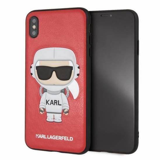 Oryginalne Etui IPHONE XS MAX Karl Lagerfeld Hardcase Karl Space Cosmonaut (KLHCI65KSCORE) czerwone