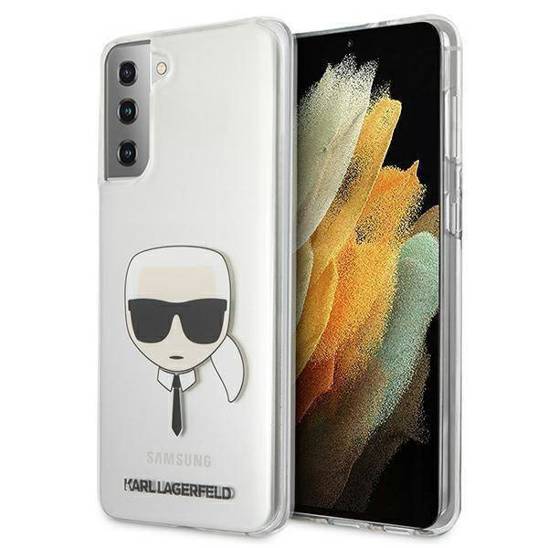 Oryginalne Etui SAMSUNG GALAXY S21+ Karl Lagerfeld Hardcase Karl`s Head (KLHCS21MKTR) transparentne