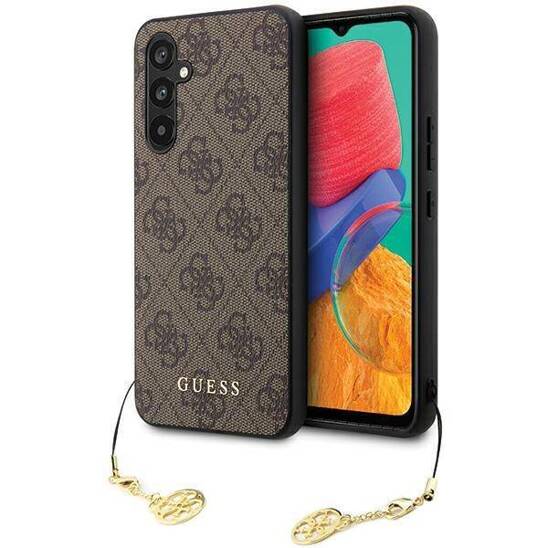 Oryginalne Etui SAMSUNG GALAXY S23 FE Guess Hardcase 4G Charms Collection (GUHCS23FEGF4GBR) brązowe