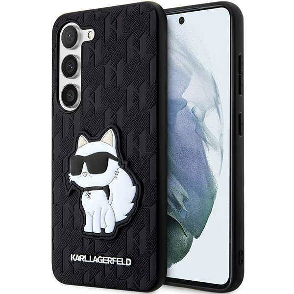 Oryginalne Etui SAMSUNG GALAXY S23+ Karl Lagerfeld Hardcase Saffiano Monogram Choupette (KLHCS23MSAKLHCPK) czarne