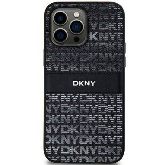 Oryginalne Etui SAMSUNG GALAXY S24+ DKNY Hardcase Leather Mono Stripe & Metal Logo (DKHCS24MPRTHSLK) czarne