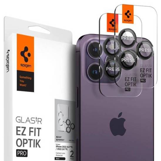Osłona Aparatu IPHONE 14 PRO / 14 PRO MAX Spigen Optik.TR Camera Protector 2-Pack