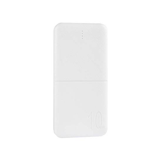 POWERBANK MX COCO 10 000 mAh, 2xUSB, 10W Li-Po, WHITE / BIAŁY, + kabel microUSB