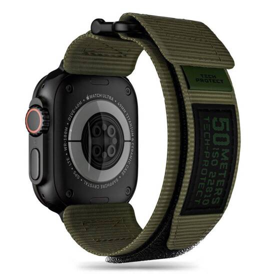 Pasek do APPLE WATCH 4 / 5 / 6 / 7 / 8 / 9 / SE / ULTRA 1/2 (42 / 44 / 45 / 49 MM) Tech-Protect Scout "Pro" zielone