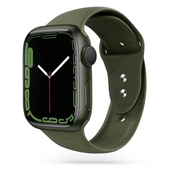 Pasek do APPLE WATCH 4 / 5 / 6 / 7 / 8 / 9 / SE / ULTRA 1 / ULTRA 2 (42 / 44 / 45 / 49 MM) Tech-Protect IconBand ciemnozielone