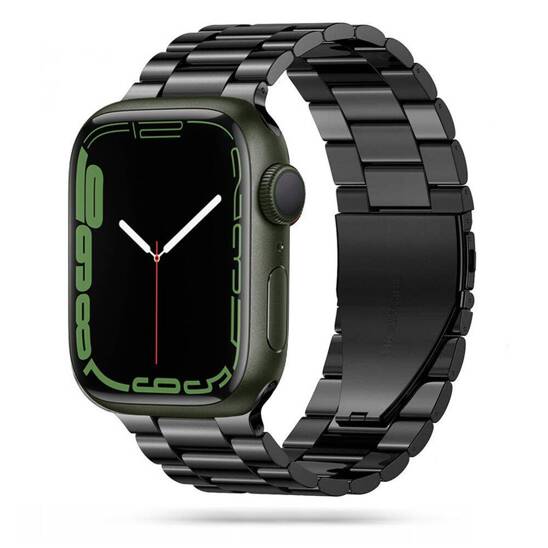 Pasek do APPLE WATCH 4 / 5 / 6 / 7 / 8 / 9 / SE / ULTRA 1 / ULTRA 2 (42 / 44 / 45 / 49 MM) Tech-Protect Stainless czarne