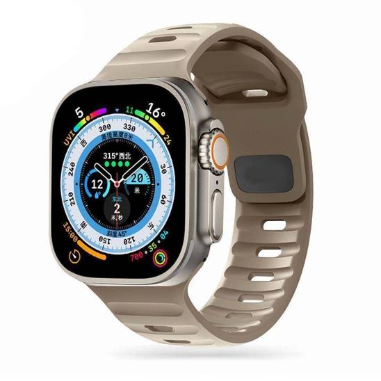 Pasek do APPLE WATCH 4 / 5 / 6 / 7 / 8 / SE / ULTRA (42 / 44 / 45 / 49 MM) Tech-Protect Iconband Line piaskowe