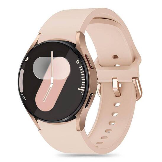 Pasek do GALAXY WATCH 4 / 5 / 5 PRO / 6 / 7 / FE Tech-Protect Silicone Caffe Latte kremowe