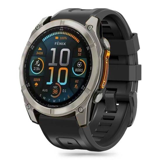 Pasek do GARMIN FENIX 5 / 6 / 6 PRO / 7 / 8 / E (47MM) Tech-Protect Silicone czarne