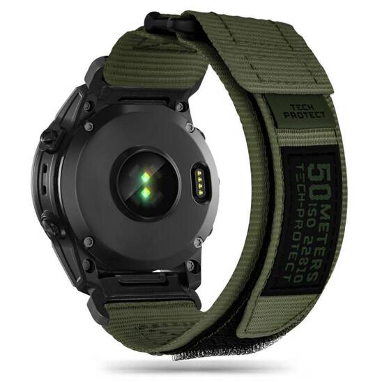 Pasek do GARMIN FENIX 5 / 6 / 6 PRO / 7 Tech-Protect Scout Pro Military Green ciemnozielone