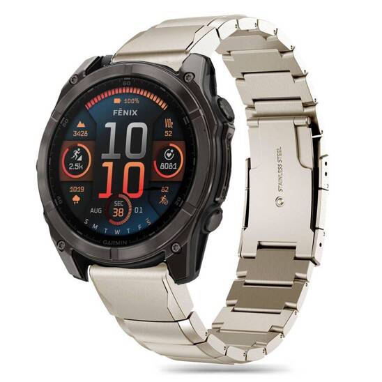 Pasek do GARMIN FENIX 5X / 5X PLUS / 6X / 6X PRO / 7X / 8 (51MM) Tech-Protect Steelband Titanium