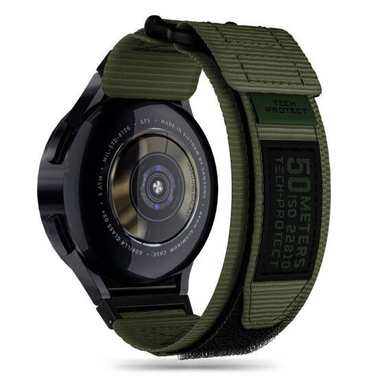 Pasek do SAMSUNG GALAXY WATCH 4 / 5 / 5 PRO / 6 Tech-Protect Scout Pro Military Green ciemnozielone