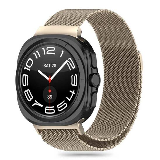 Pasek do SAMSUNG GALAXY WATCH ULTRA (47MM) Tech-Protect Milaneseband złote