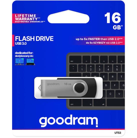 Pendrive 16GB USB 3.0 GOODRAM Twister czarny