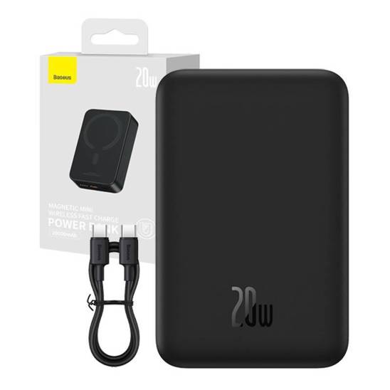 Powerbank 20000mAh 20W Baseus Magnetic Mini czarny