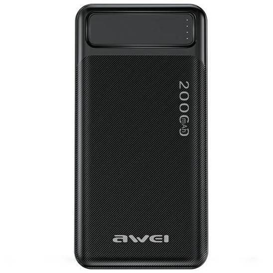 Powerbank 20000mAh 2xUSB + PD + Micro USB AWEI (P6K) czarny