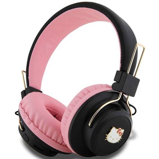 Słuchawki Nauszne Bluetooth Hello Kitty Metal Logo HKBH9KHLMP różowe/pink