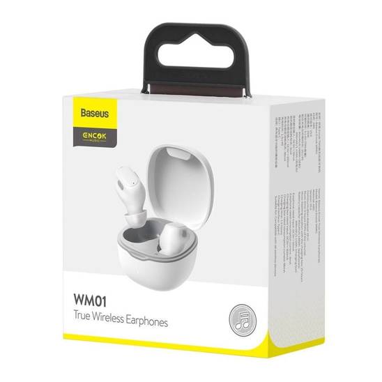Słuchawki bezprzewodowe dokanałowe Bluetooth 5.0 TWS Baseus True Wireless Earphones (NGW01-02) białe