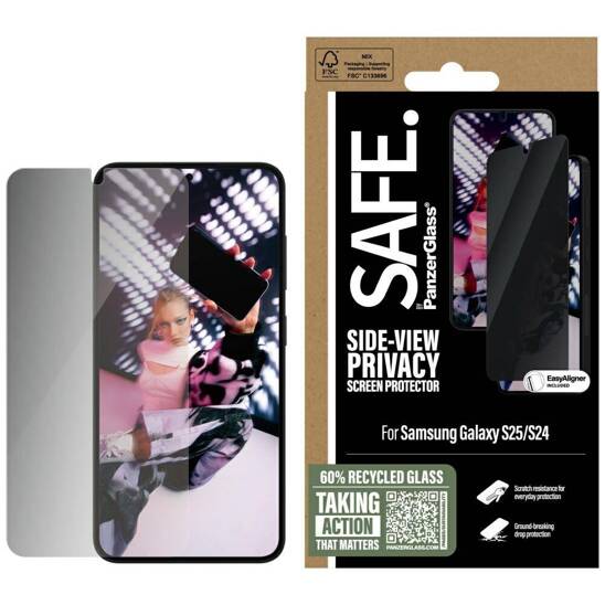 Szkło Hartowane 5D SAMSUNG GALAXY S25 SAFE by PanzerGlass Privacy Screen Protector Ultra-Wide Fit