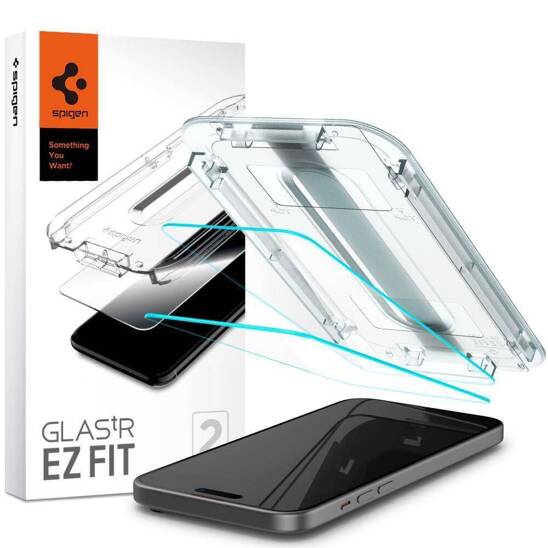 Szkło Hartowane APPLE IPHONE 15 Spigen Glas.tr "EZ Fit" 2-Pack Clear