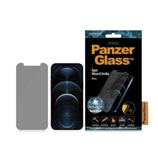 Szkło Hartowane IPHONE 12 PRO MAX PanzerGlass Standard Super+ Privacy Antibacterial