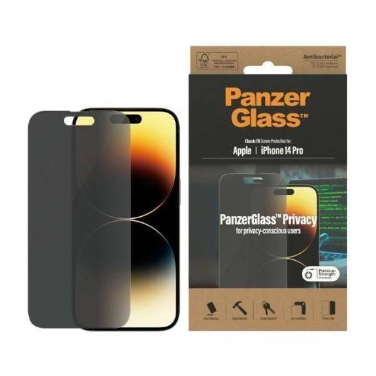 Szkło Hartowane IPHONE 14 PRO PanzerGlass Classic Fit Screen Protection Antibacterial (P2768)