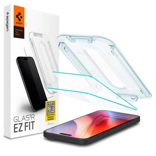 Szkło Hartowane IPHONE 16 PRO Spigen Glas.tr "EZ Fit" 2-Pack Clear