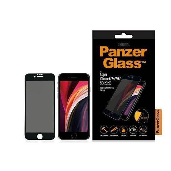 Szkło Hartowane IPHONE 6 / 6S / 7 / 8 / SE 2020 / 2022 PanzerGlass E2E Super+ Case Friendly Privacy czarne