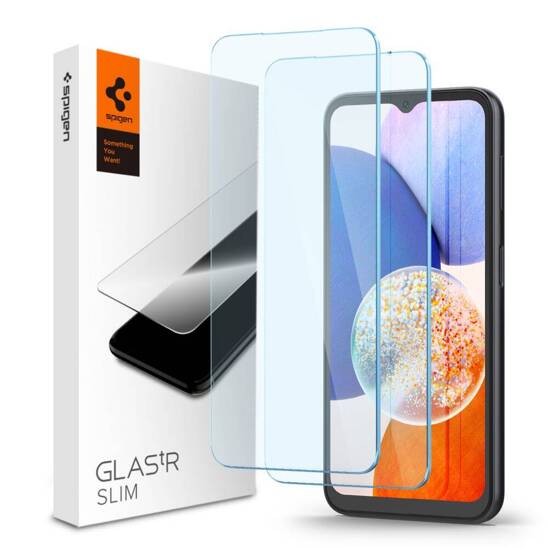 Szkło Hartowane SAMSUNG GALAXY A14 5G Spigen Glas.tr Slim 2-pack Clear